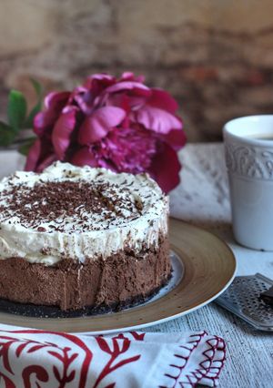 Una foto de Tarta fría de Mousse de Chocolate