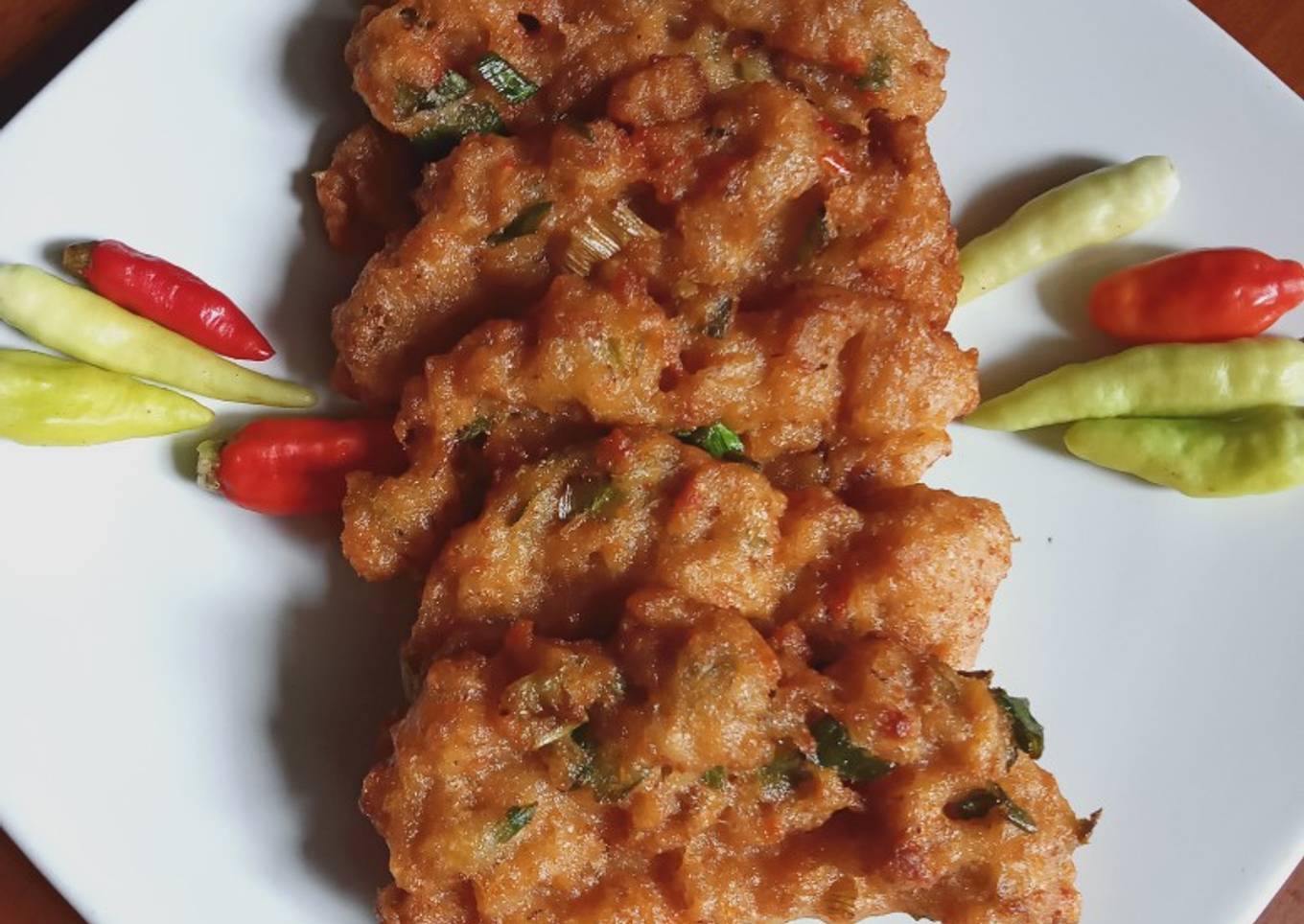 Bakwan oncom pedas