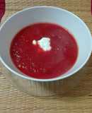 Sopa crema de remolacha, apio y calabaza