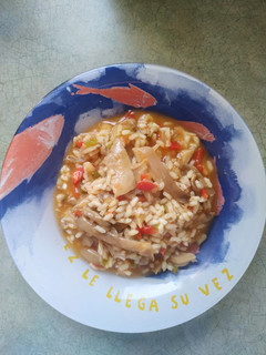 Una foto de Arroz con setas