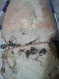 Budín de vainilla con pasas de uvas