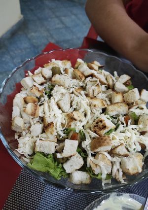 Una foto de Ensalada César rápida