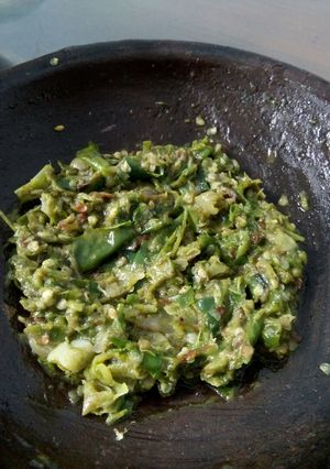 Foto resep Sambel ijo pedas nampol