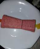 Helado de frutilla y banana