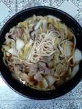 อุด้งนาเบะผักกาดขาวหมูสไลด์ (豚バラ白菜のうどん鍋)