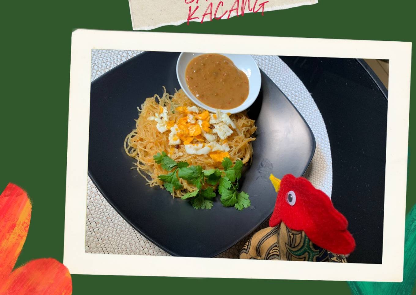 Bihun pedas sambel kacang