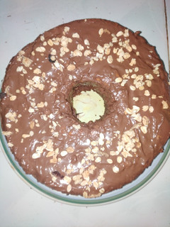 Una foto de "Pudin de banano con crema de avellanas y maní"