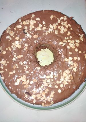 Una foto de "Pudin de banano con crema de avellanas y maní"