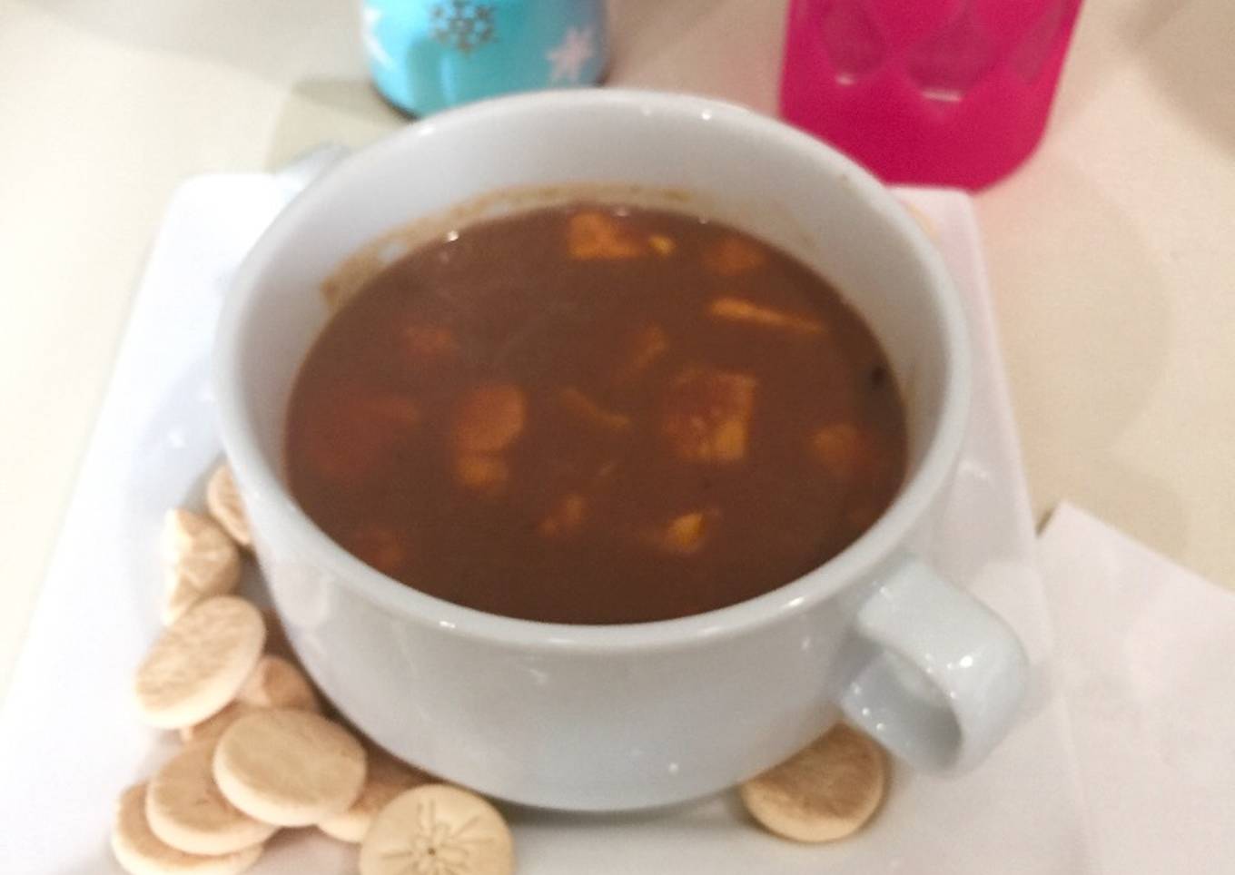 Dulce de Crema de Habichuelas Rojas con Batata y Coco