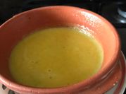 Una foto de crema auyama