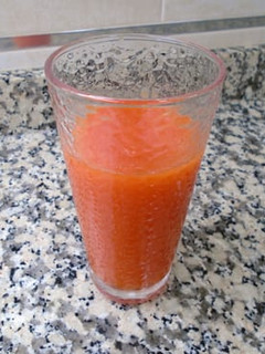 Una foto de Batido de papaya y naranja