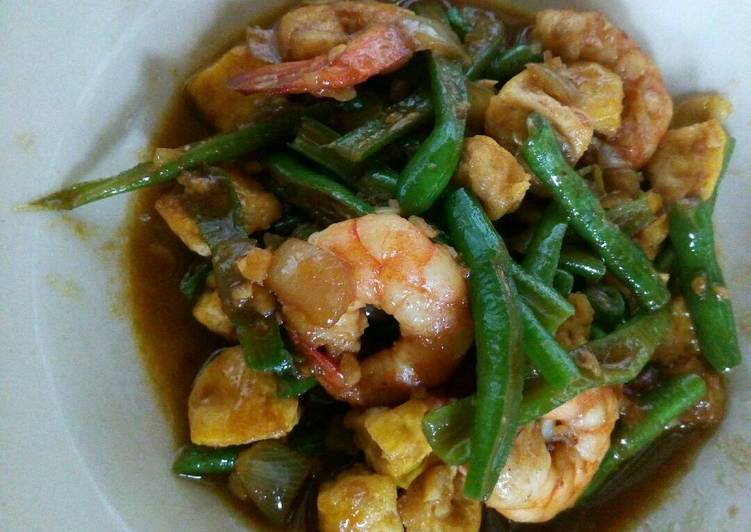 Tumis buncis udang kecap