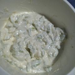 A picture of Tzatziki sour cheese dip.