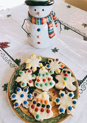 Φωτογραφία της συνταγής Sugar cookies με λευκή σοκολάτα