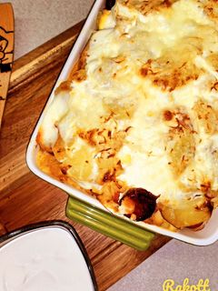 Rakott krumpli beschamel mártással 🥔 recept fotója
