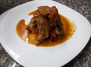 Una foto de Pollo a la diabla