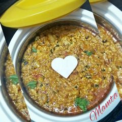 A picture of Paneer bhurji with gravy.(Restaurant style).