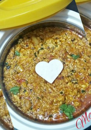 A picture of Paneer bhurji with gravy.(Restaurant style).