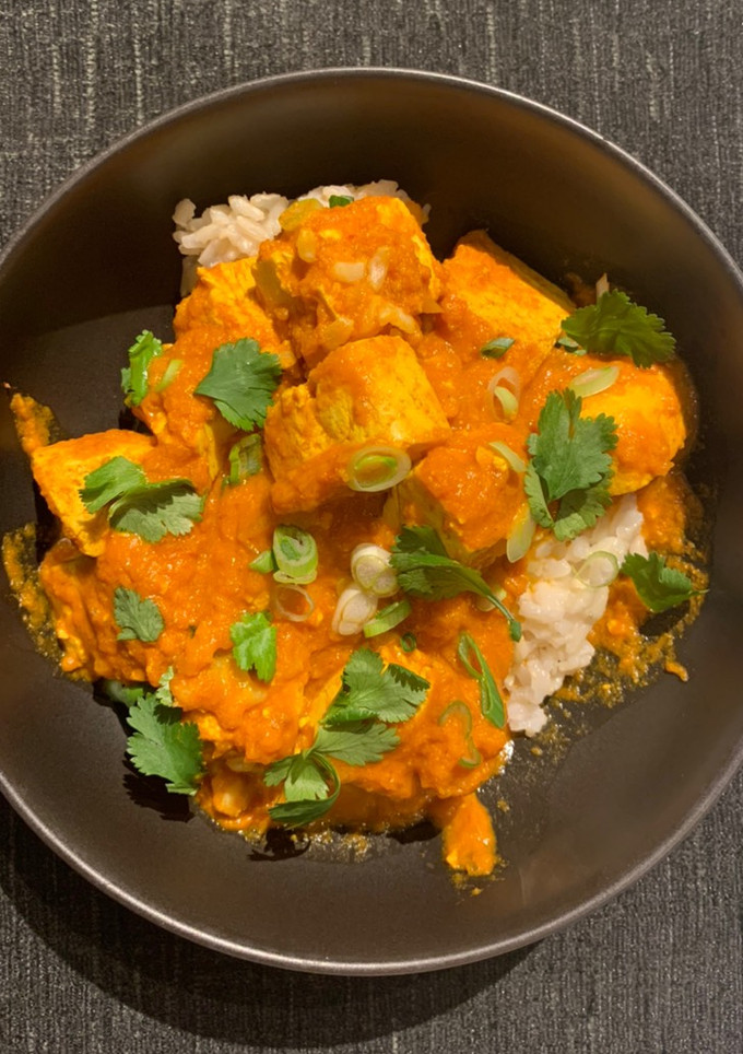 A picture of Tofu Makhani (Indian Butter Tofu).