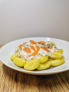 Une photo de Gnocchis au saumon fumé