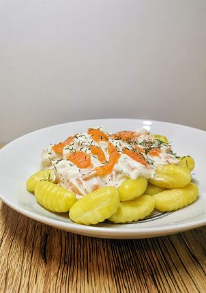 Une photo de Gnocchis au saumon fumé
