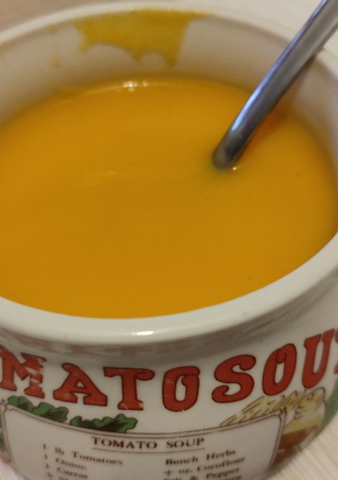 Una foto de Crema de calabaza y zanahoria