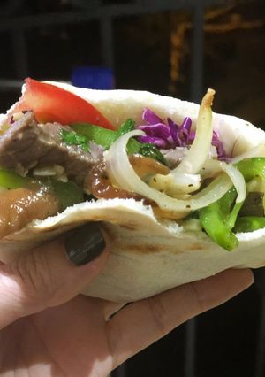 Hình của món Tacos bò rau củ.