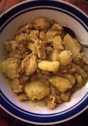 A picture of Jamaican Curry Chicken.