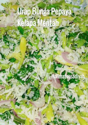 Foto resep Urap Bunga Pepaya Kelapa Mentah