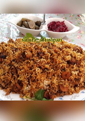 عکسی از دستور میگو پلو