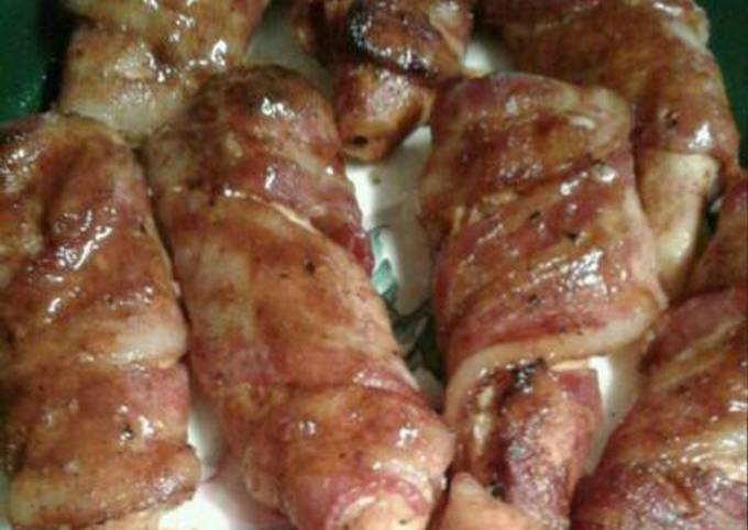 BBQ bacon wrapped chicken tenders