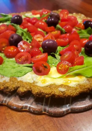 Una foto de Pizza integral con brócoli🥦