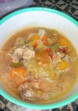 Foto resep Sup Ayam Asem pedas