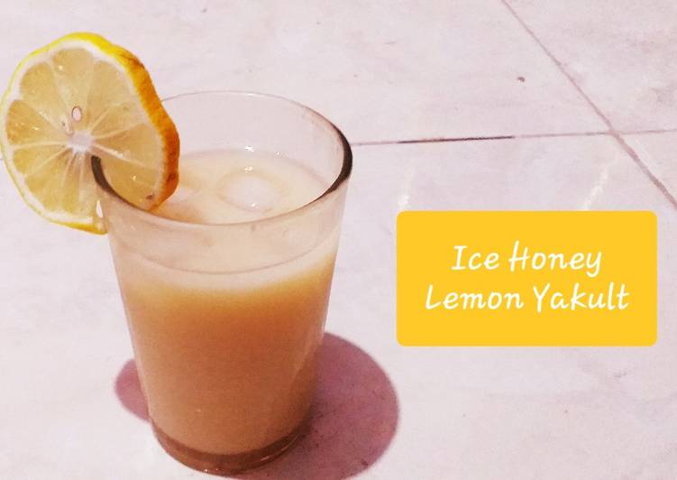 Cara Gampang Menyiapkan Ice Honey Lemon Yakult yang Lezat Sekali