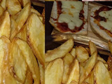 Papas rústicas con pizza casera