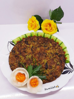 عکسی از دستور کوکوی قارچ و کدو(رژیمی)😋