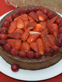 Una foto de Cheesecake de chocolate