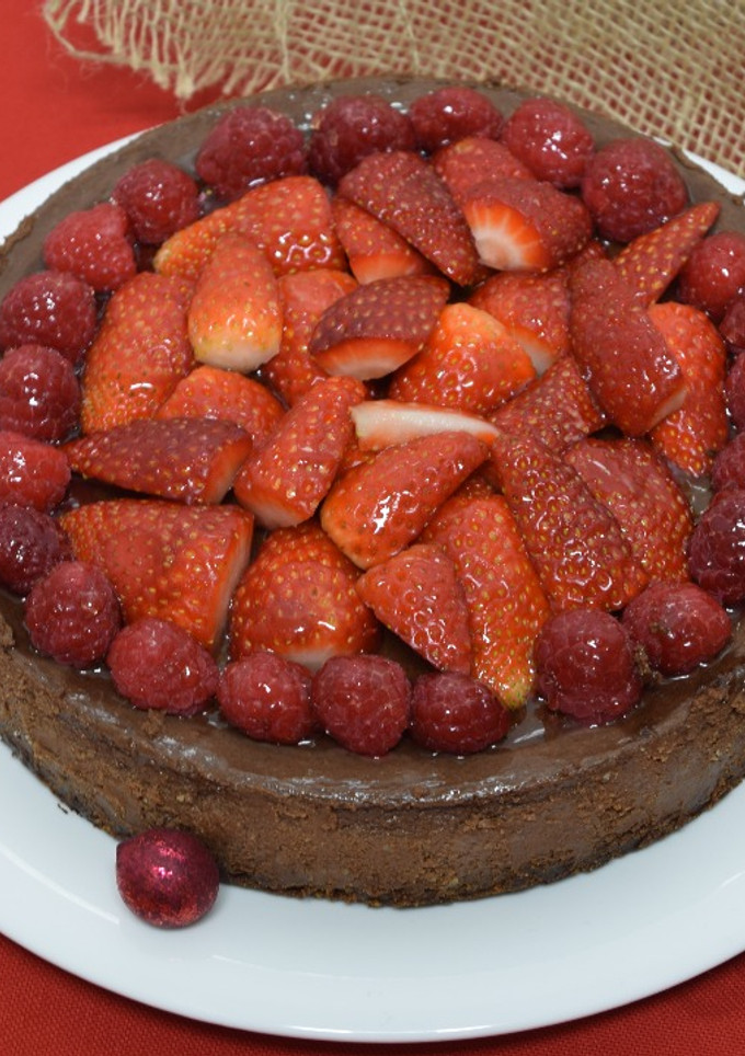 Una foto de Cheesecake de chocolate