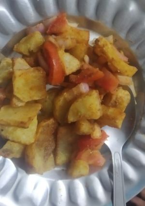 A picture of Aloo sabji.