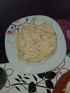 Una foto de Espaguetis a la carbonara