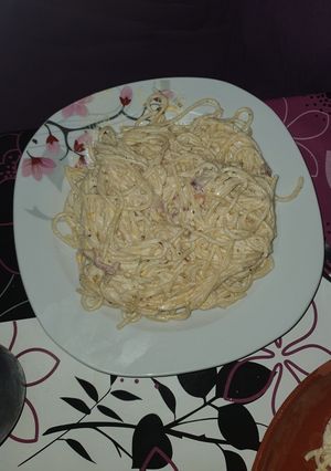 Una foto de Espaguetis a la carbonara