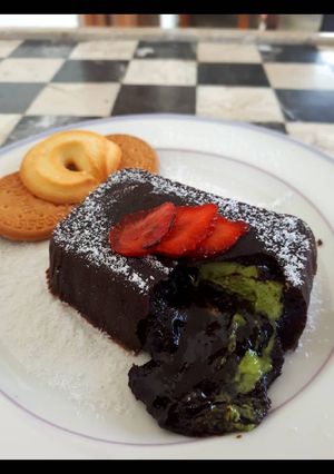 Foto resep Chocolava Greentea / matcha kitkat