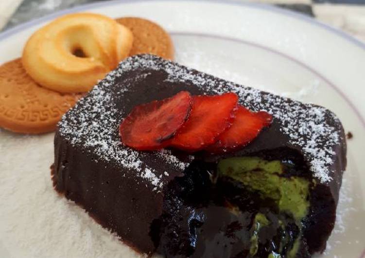 Bumbu mengolah Chocolava Greentea / matcha kitkat Anti Gagal