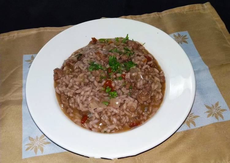 How to Prepare Favorite Risotto de Salsichas Fresca e Vinho Tinto