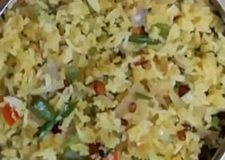 Recipe of Super Quick Homemade Poha Upma Evening snack