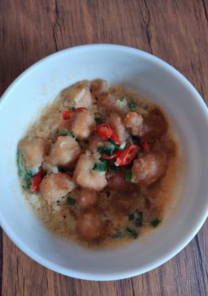 Foto resep Ayam saus telur asin 'simple'