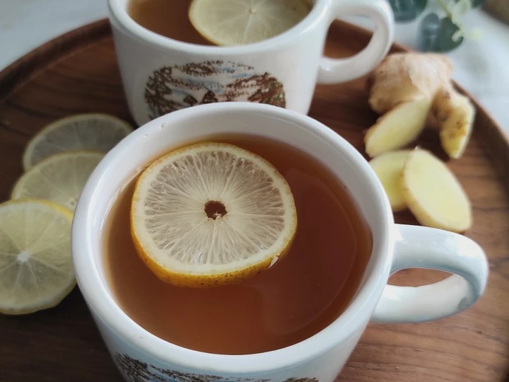 Cara Mudah Membuat Resep 96. Lemon Ginger Tea yang Bisa Manjain Lidah Anti Ribet, Uenak Banget