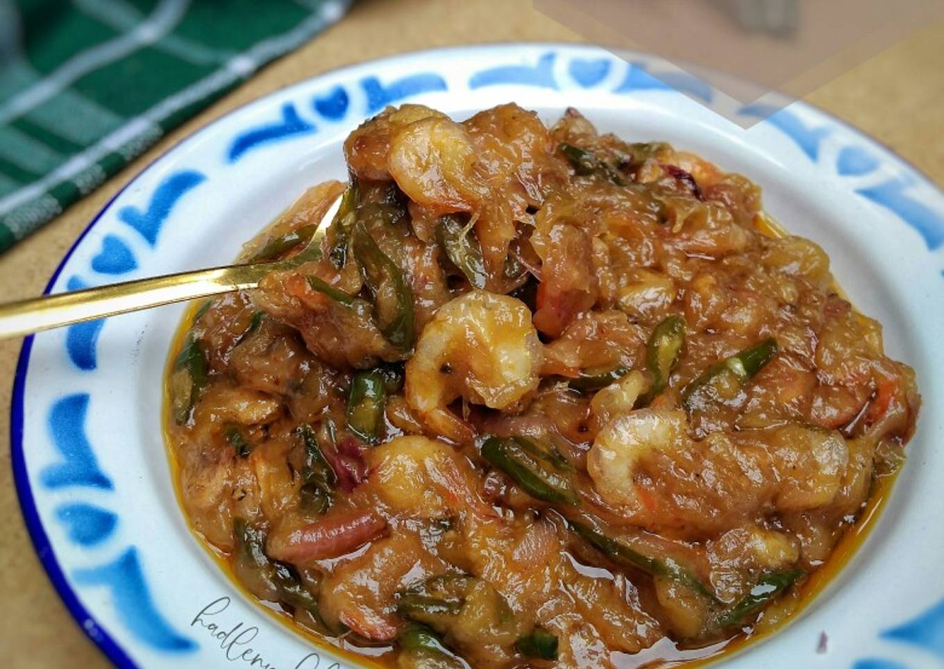 Tumis Tempoyak Udang Cabe Ijo