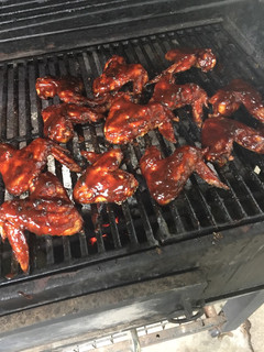 A picture of BBQ wings.