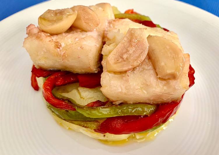 Bacalao confitado con patatas
